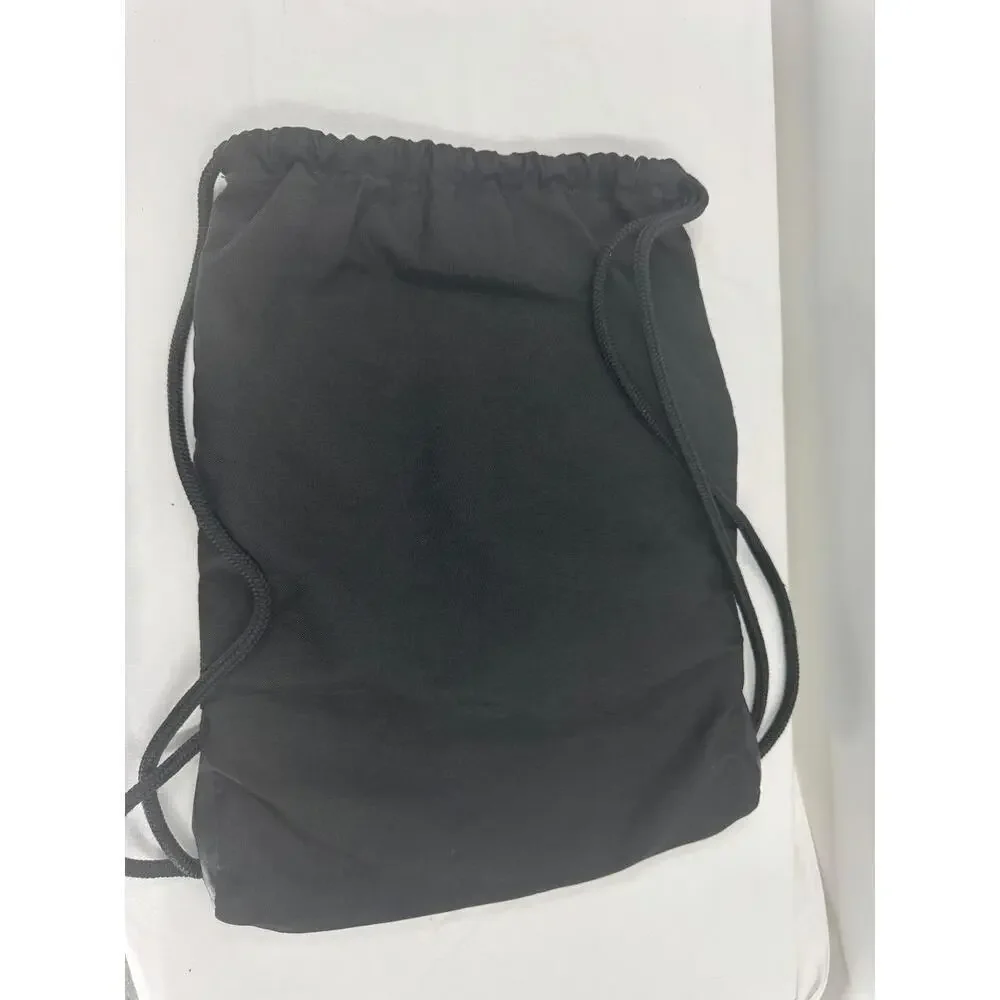 Adidas Black With‎ Pink Accents Drawstring Bag With Mesh Panel